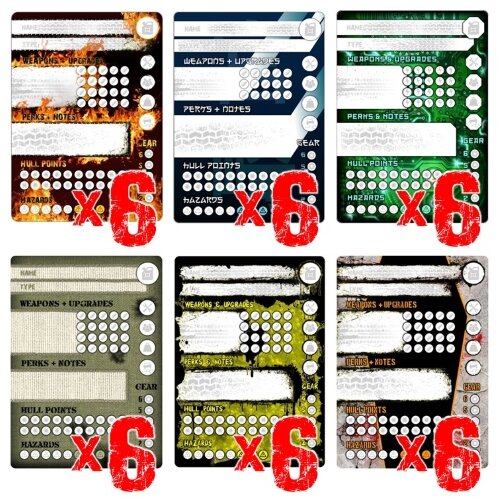 6 sponsor designs from the original Gaslands rulebook